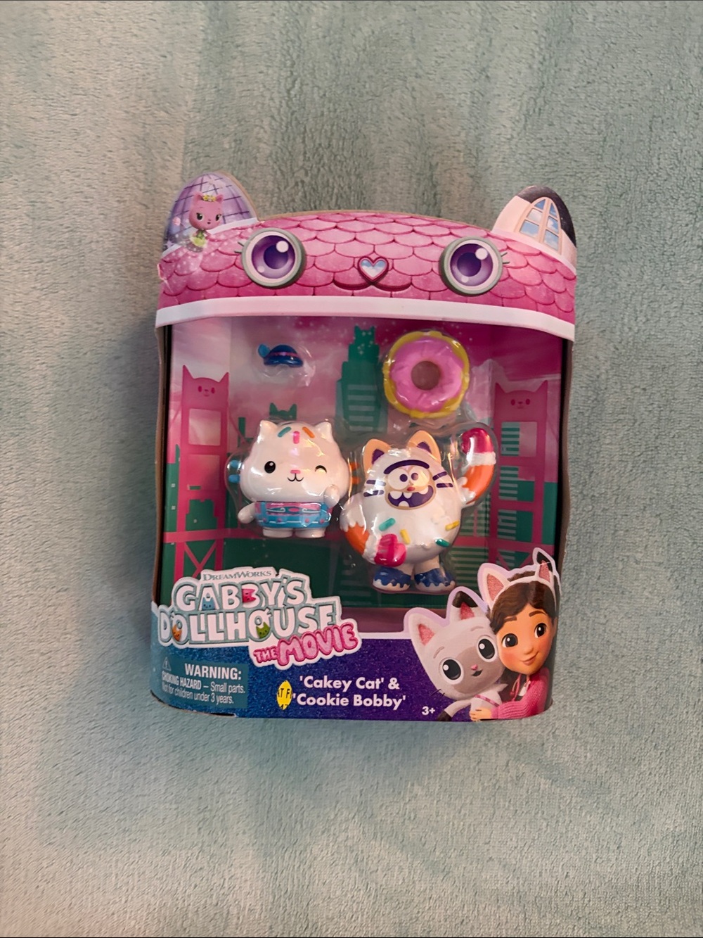Gabby’s Dollhouse Movie Cakey Cat & Cookie Bobby Sweet Treat Figures NWT